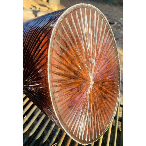 MCM Faux Tortoise Amber Lucite Waste Basket Swirl Translucent Amazing Design GUC - Picture 14 of 16